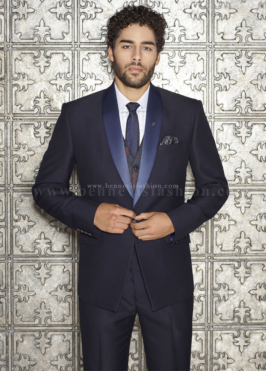 Navy Blue Suit Men Notch Lapel Slim Fit Casual Business Men Suits 2 Button  Terno Groom Wedding Suits For Men 2 Piece Jacket Pant - AliExpress