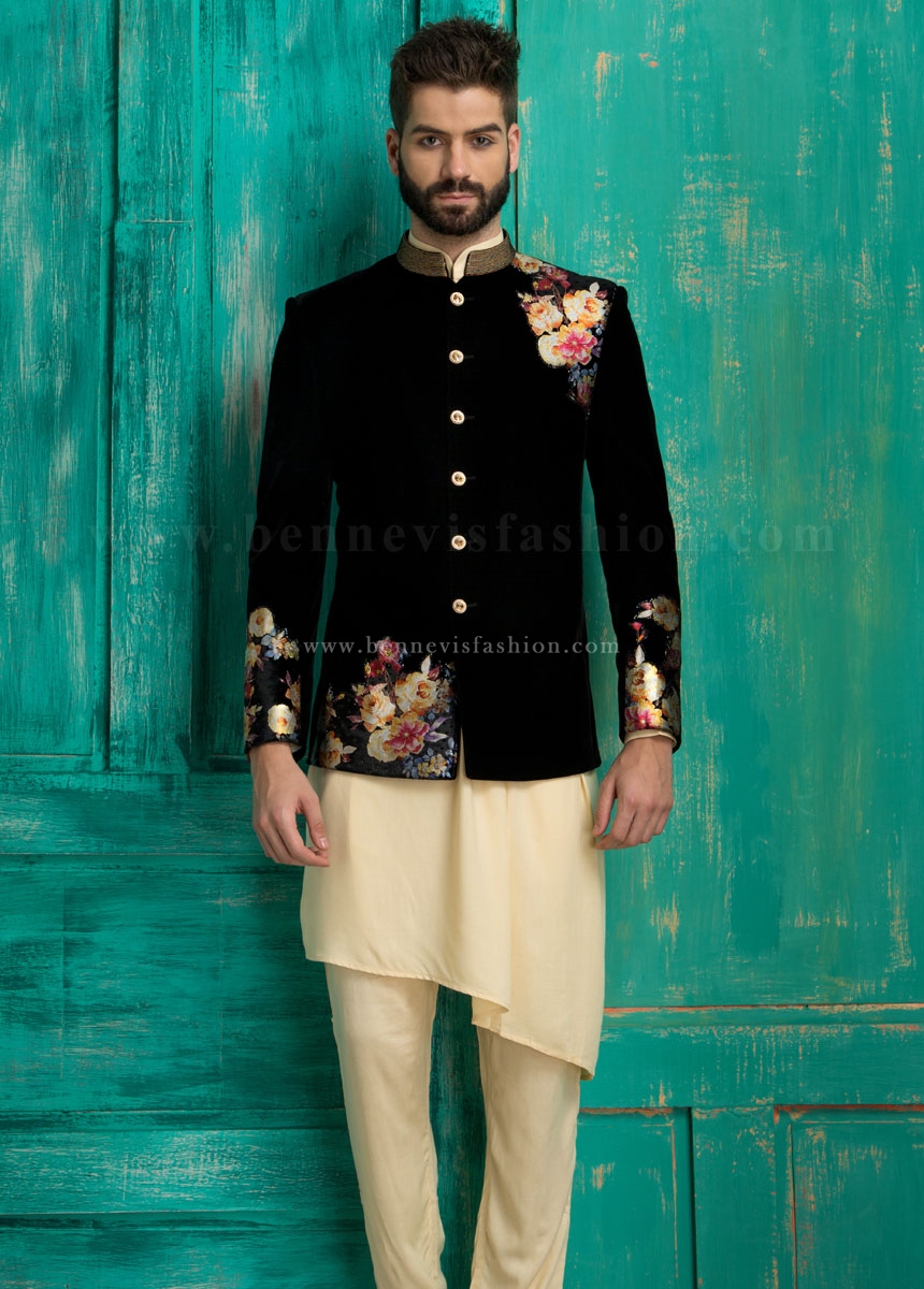 DESIGNER BANDHGALA OUTFIT IN VELVET