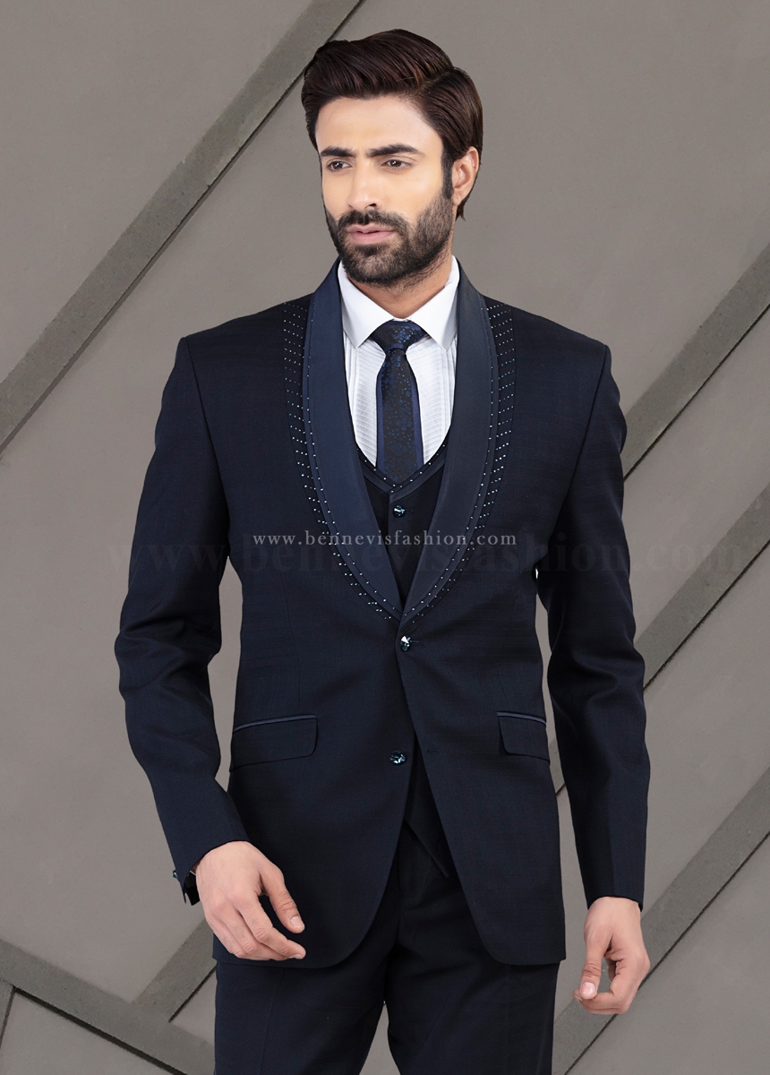 Dark Blue Wedding Suit for Mens | Bennevis Fashion