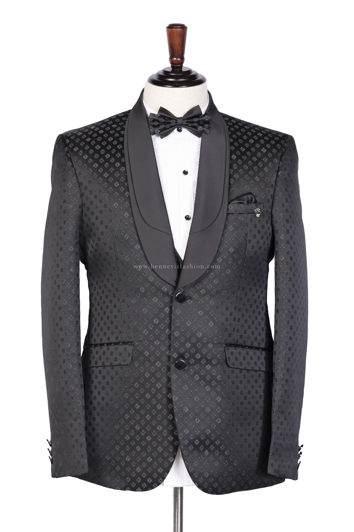 Coal Black Tuxedo Suit for Men | Bennevis Fashion