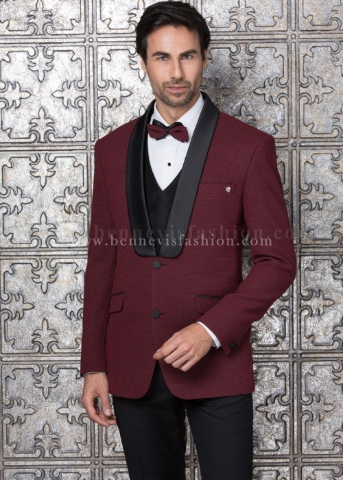 Red Solid Rayon Suit Set