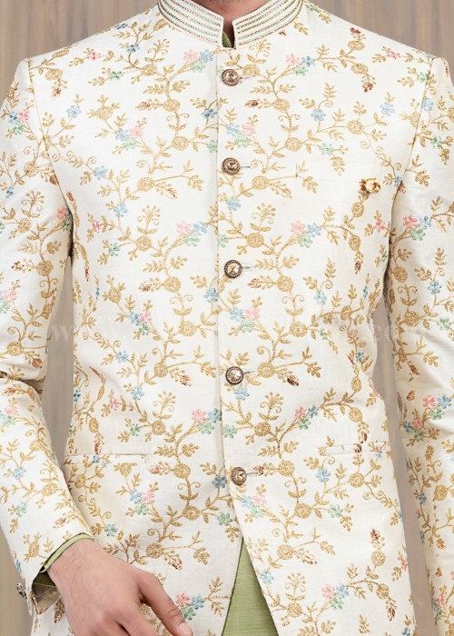 Light Pista Kurta Jaquard  Churidar