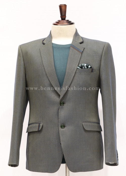 Army Green Smart Fit Blazer Suit for Men