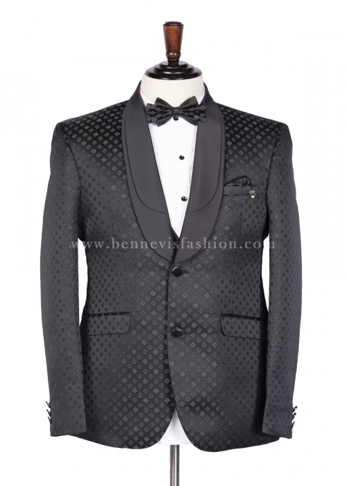 Coal Black Tuxedo Suit for Men