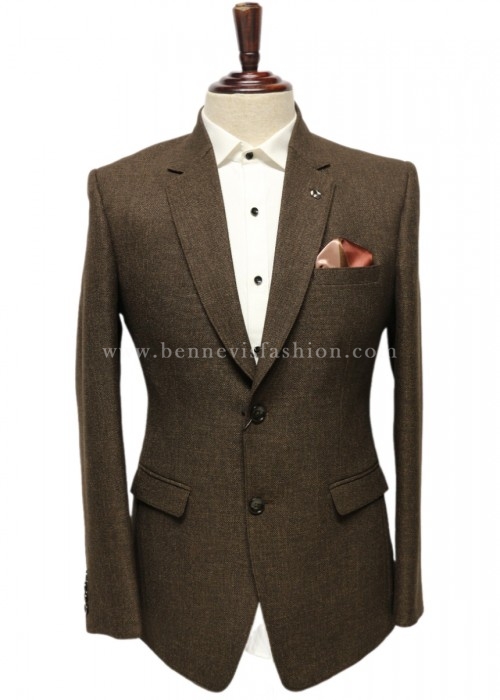 Mocha Brown Jute Blazer for Men