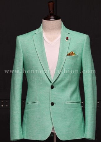 Pista green Stylish Mens Blazer