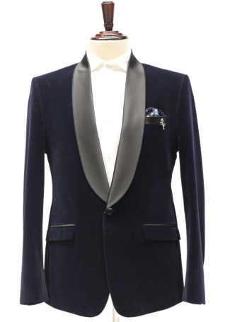Blue Velvet Blazer for Men