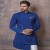Asymmetric Royal Blue Indowestern Sherwani