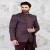 Wine Bandhgala with Dupatta and Handwork for Men