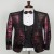 Maroon Velvet Foil Print Exclusive Tuxedo for Men