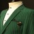 Mens Casual Green Blazer with Stripes