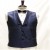 Blue Terry Wool Checkered Designer Suit