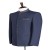 Matte Blue Jacquard Bandhgala Suit for Men