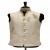 Embroidered White Linen Bundi Waistcoat for Men