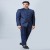 Blue Jacquard Bandhgala Suit for Men