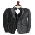 Classic Black Velvet Stripe Tuxedo Suit for Men