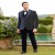 Classic Navy Blue Velvet Stripe Tuxedo Suit for Men