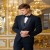 Teal self Embroidered Designer Tuxedo For Men