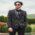 Luxurious Black Embroidered Tuxedo Suit for Men