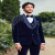 Blue Velvet Designer Embroidered Tuxedo for Men