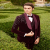 Wine Velvet Designer Embroidered Tuxedo for Men