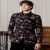 Black Velvet Multi Floral Embroidered Jodhpuri Suit For Men