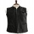 Classic Black Velvet Stripe Zipper Waistcoat for Men [Bomber Jacket]