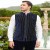 Classic Blue Velvet Stripe Zipper Waistcoat for Men [Bomber Jacket]