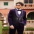 Cotton Velvet Metallic Embroidered Purple Designer Tuxedo For Men