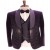 Cotton Velvet Metallic Embroidered Purple Designer Tuxedo For Men