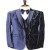 Navy Blue Velvet Print Designer Tuxedo For Men