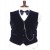 Navy Blue Velvet Print Designer Tuxedo For Men