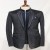 Blue Velvet Fusion Suit For Men