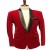 Red Velvet Tuxedo Blazer for Men
