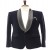 Navy Blue Velvet Tuxedo Blazer for Men