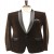 Brown Velvet Tuxedo Blazer for Men