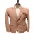  Blush Pink Oxford Suede Structured Blazer for Men