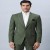 Olive Green Saddle Stitch Blazer for Men