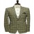 Olive Moss Checked Textured Blazer for Men