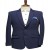 Deep Blue Structured-Knit Premium Blazer for Men
