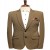 Mocha Brown Structured-Knit Premium Blazer for Men