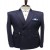 Blue Waffle-Knit Double-Breasted Buckle-Detail Blazer for Men
