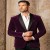 Purple Velvet Tuxedo Blazer for Men