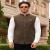 Brown Classic Jute Waistcoat for Men