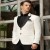 White Jacquard Refined Weave Tuxedo Suit for Men