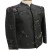 Charcoal Black Textured Abstract Beadwork Jodhpuri Suit for Men