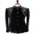 Black Velvet Shoulder Embroidered Bandhgala For Men