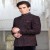 Royal Black Intricate Floral Embroidered Bandhgala For Men