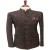 Royal Black Intricate Floral Embroidered Bandhgala For Men